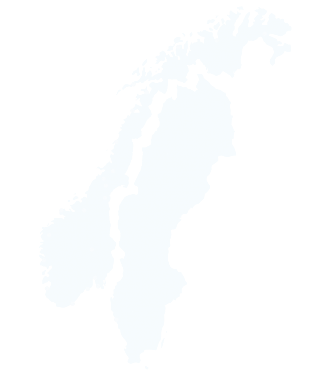 Norge og Sverige kart.