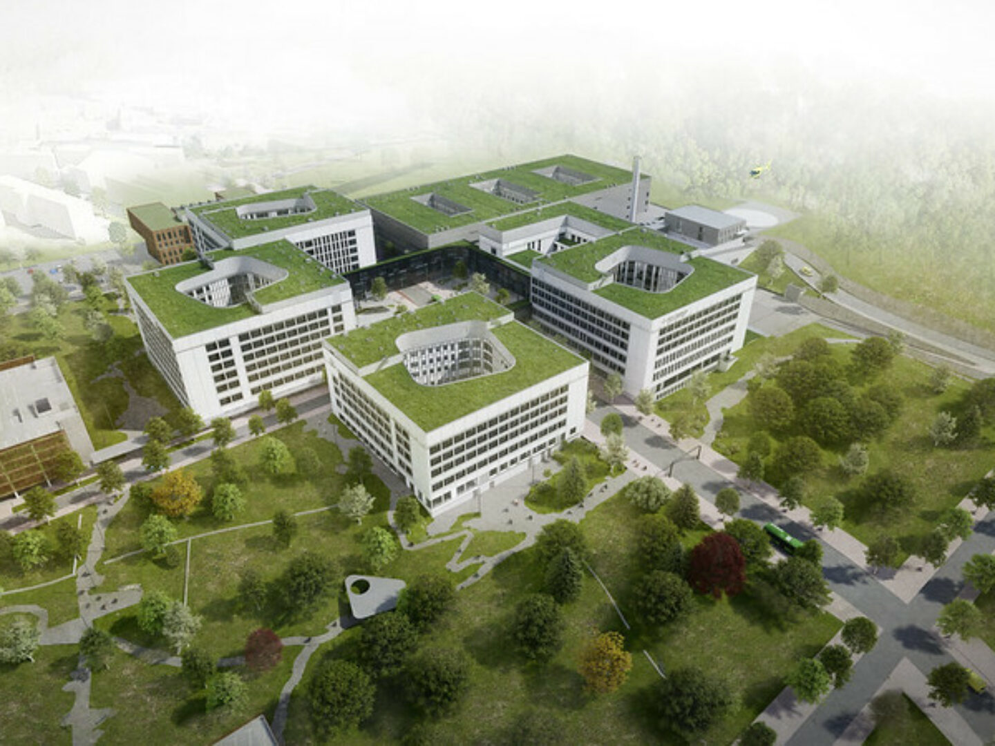 Illustrasjon av nye Sykehuset Stavanger.